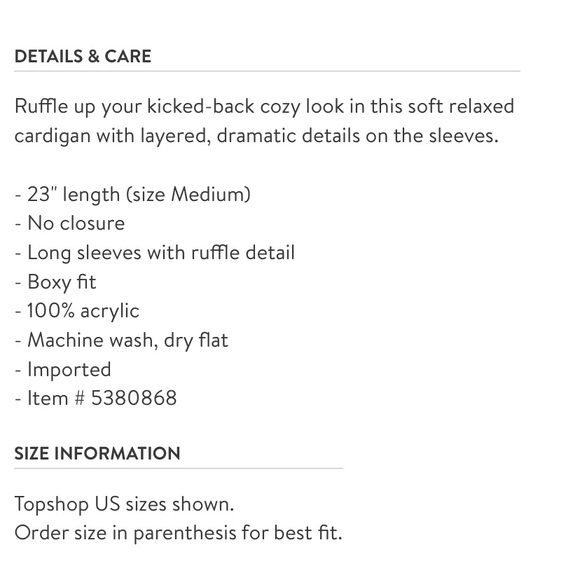 Topshop Ruffle Sleeve Sweater - Picture 7 of 7